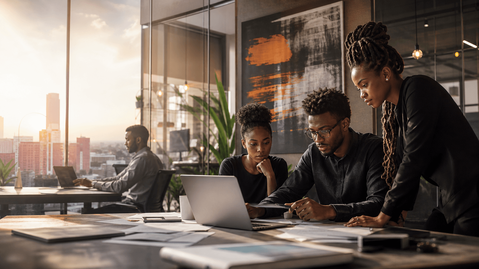 KingPin Tech engineering team collaborating in the Nairobi office